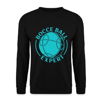 Bocce Ball Expert - Boccia - Unisex Sweatshirt - black - Front - Alina (178cm) & Michal (187cm)