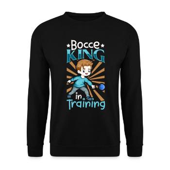 Bocce King in Training - Boccia - Unisex Sweatshirt - black - Front - Alina (178cm) & Michal (187cm)