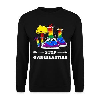 Gay Pride Regenbogenflagge Wissenschaftslehrer - Unisex Pullover - Schwarz - Vorne - Alina (178cm) & Michal (187cm)