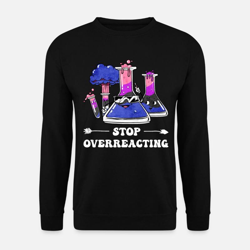 Gender-Fluid-Stolz-Flagge Chemie-Lehrer - Unisex Pullover - Schwarz