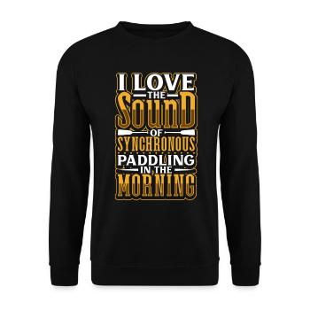 Der Klang vom Paddeln - Drachenboot - Unisex Pullover - Schwarz - Vorne - Alina (178cm) & Michal (187cm)