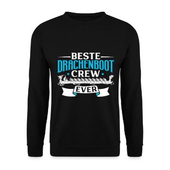 Beste Drachenboot Crew - Unisex Pullover - Schwarz - Vorne - Alina (178cm) & Michal (187cm)