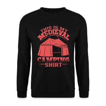Das ist mein Mittelalter Camping - Unisex Pullover - Schwarz - Vorne - Alina (178cm) & Michal (187cm)