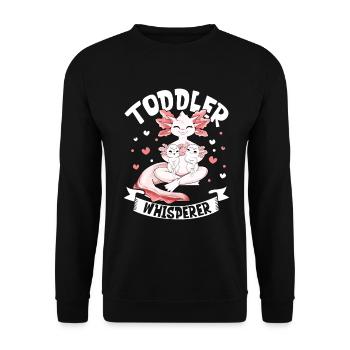 Toddler Whisperer - Educator - Unisex Sweatshirt - black - Front - Alina (178cm) & Michal (187cm)