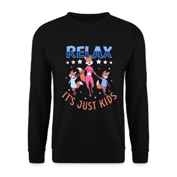 Relax it's just kids - Babysitter - Unisex Pullover - Schwarz - Vorne - Alina (178cm) & Michal (187cm)