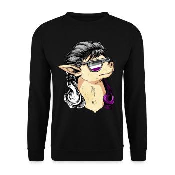 Asexual Pride Ace Flag Mullet Chihuahua Dog S - Sweat-shirt Unisexe - noir - Devant - Alina (178cm) & Michal (187cm)