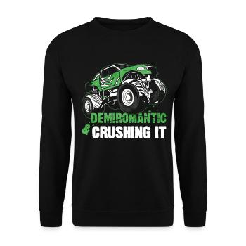 Demiromantic Pride Monster Truck - Sweat-shirt Unisexe - noir - Devant - Alina (178cm) & Michal (187cm)