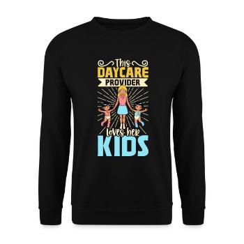 Children in day care - childminder - Unisex Sweatshirt - black - Front - Alina (178cm) & Michal (187cm)