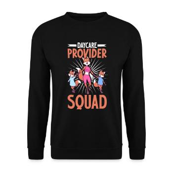 Daycare Provider Squad - Educator - Unisex Sweatshirt - black - Front - Alina (178cm) & Michal (187cm)
