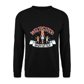 Meilleure baby-sitter du monde - Sweat-shirt Unisexe - noir - Devant - Alina (178cm) & Michal (187cm)
