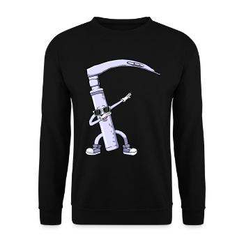 Anästhesist Anästhesiologie Tupfen - Unisex Pullover - Schwarz - Vorne - Alina (178cm) & Michal (187cm)