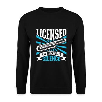 Lizenz zum Krach machen - Kontrafagott - Unisex Pullover - Schwarz - Vorne - Alina (178cm) & Michal (187cm)