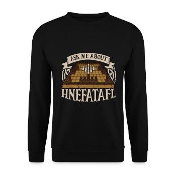 Posez-moi des questions sur Hnefatafl - Sweat-shirt Unisexe - noir - Devant - Alina (178cm) & Michal (187cm)