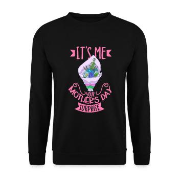 Bouquet - Mother's Day Surprise - Unisex Sweatshirt - black - Front - Alina (178cm) & Michal (187cm)