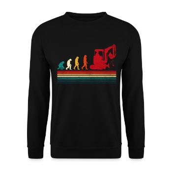 Excavator driver Heavy equipment operator - Unisex Sweatshirt - black - Front - Alina (178cm) & Michal (187cm)