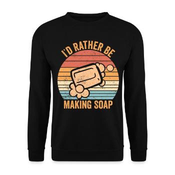 Funny soap making soap maker - Unisex Sweatshirt - black - Front - Alina (178cm) & Michal (187cm)