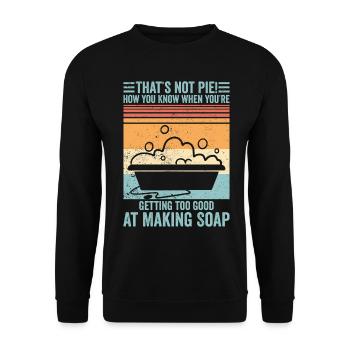 Soap production Soap manufacturer - Unisex Sweatshirt - black - Front - Alina (178cm) & Michal (187cm)