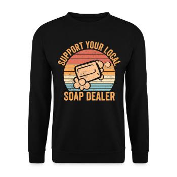Funny soap making soap maker - Unisex Sweatshirt - black - Front - Alina (178cm) & Michal (187cm)