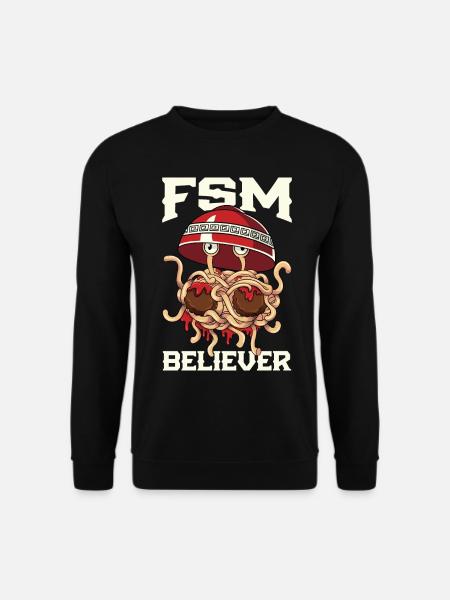 Flyvende Spaghetti Monster Pastafarianisme FSM - Unisex sweater - sort