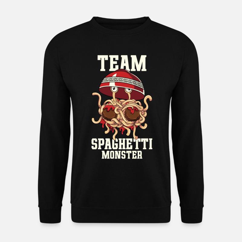 Fliegendes Spaghettimonster FSM - Unisex Pullover - Schwarz