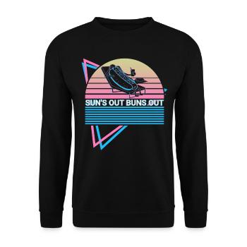 Lustiger Hot Dog Hotdog Retro - Unisex Pullover - Schwarz - Vorne - Alina (178cm) & Michal (187cm)