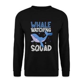 Escouade d’observation des baleines - Walbeobachtung - Sweat-shirt Unisexe - noir - Devant - Alina (178cm) & Michal (187cm)