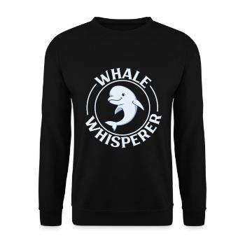 Whale Whisperer - Whale Watching - Unisex Sweatshirt - black - Front - Alina (178cm) & Michal (187cm)