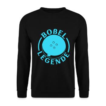 Boßel Legende - Boßeln - Unisex Pullover - Schwarz - Vorne - Alina (178cm) & Michal (187cm)