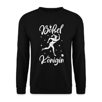 Boßel Königin - Boßeln - Unisex Pullover - Schwarz - Vorne - Alina (178cm) & Michal (187cm)
