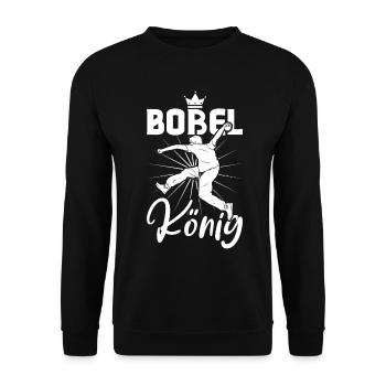 Boßel König - Boßeln - Unisex Pullover - Schwarz - Vorne - Alina (178cm) & Michal (187cm)