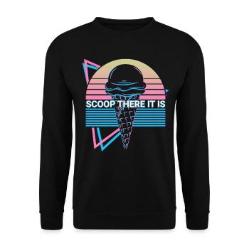Ice Cream Retro - Unisex Sweatshirt - black - Front - Alina (178cm) & Michal (187cm)