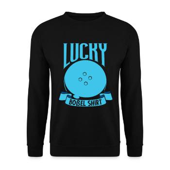 Bosseln - Lucky Boßel - Unisex Pullover - Schwarz - Vorne - Alina (178cm) & Michal (187cm)