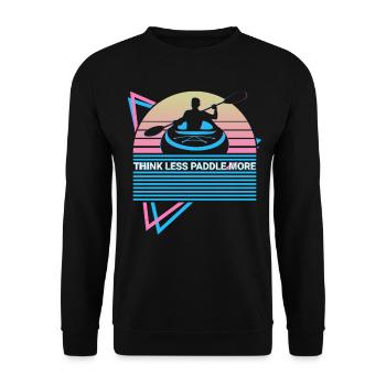 Funny Kayak Kayaking Retro - Unisex Sweatshirt - black - Front - Alina (178cm) & Michal (187cm)