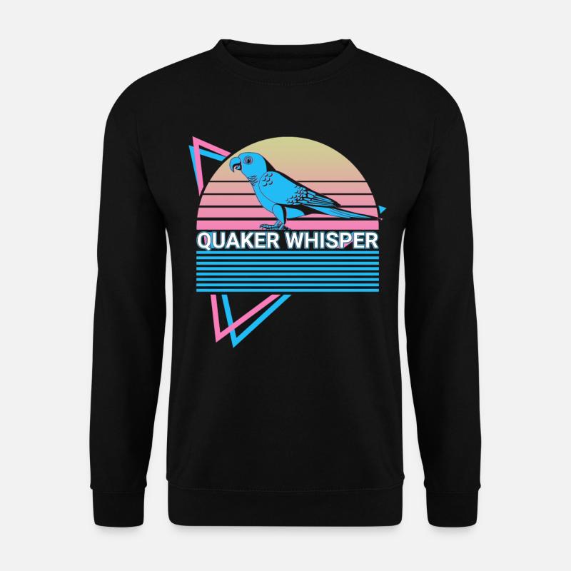 Quäkerflüsterer Papagei Retro - Unisex Pullover - Schwarz