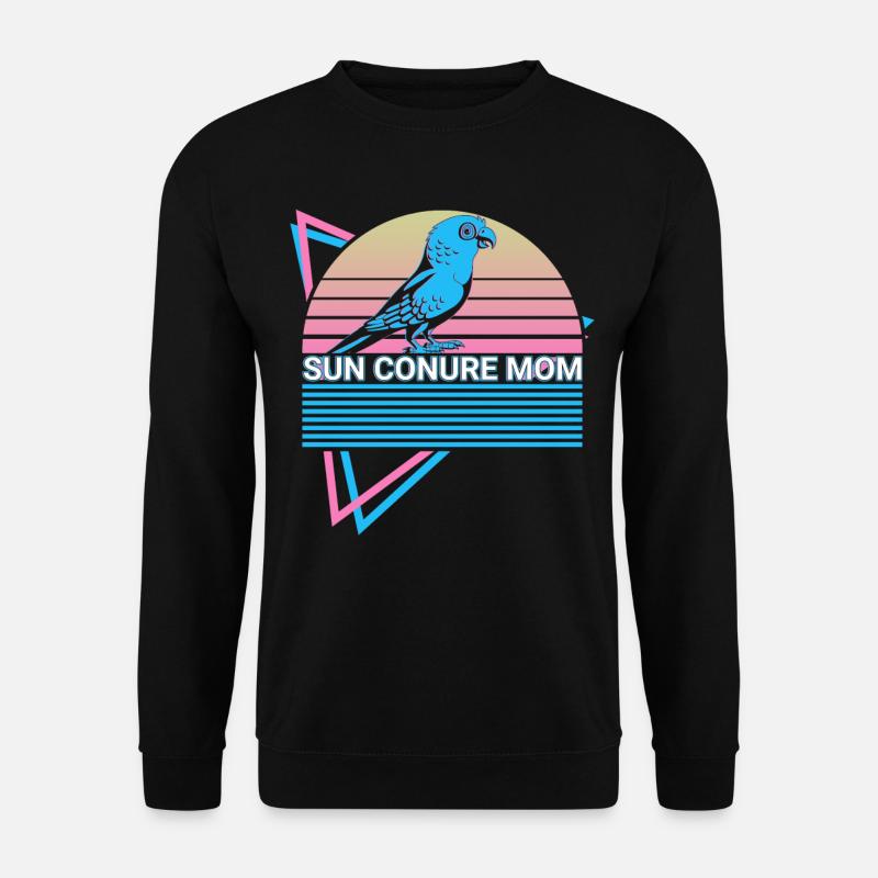 Parakeet Mama Parakeet Retro - Unisex Sweatshirt - black