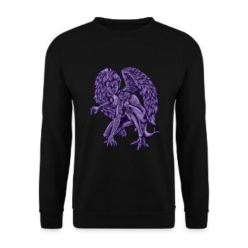 Harpie - Sweat-shirt Unisexe - noir - Devant - Alina (178cm) & Michal (187cm)