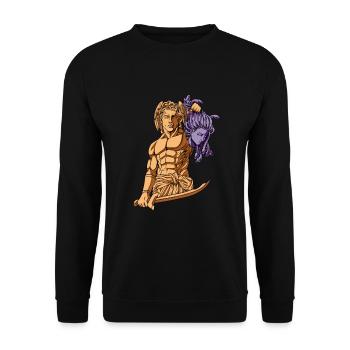 Persée et Méduse - Sweat-shirt Unisexe - noir - Devant - Alina (178cm) & Michal (187cm)