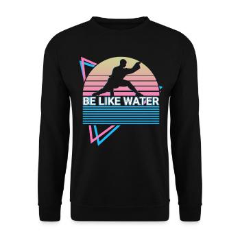 Kung Fu Rétro - Sweat-shirt Unisexe - noir - Devant - Alina (178cm) & Michal (187cm)