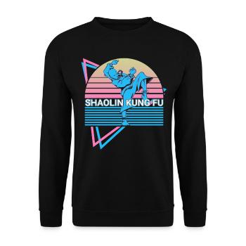 Kung Fu Rétro - Sweat-shirt Unisexe - noir - Devant - Alina (178cm) & Michal (187cm)
