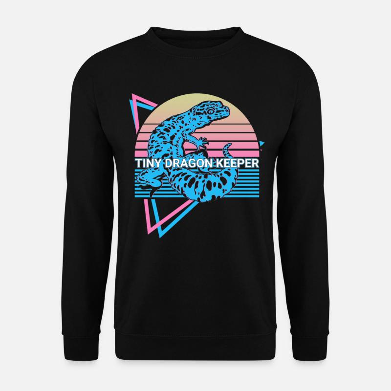 Leopard Gecko Retro - Unisex Sweatshirt - black