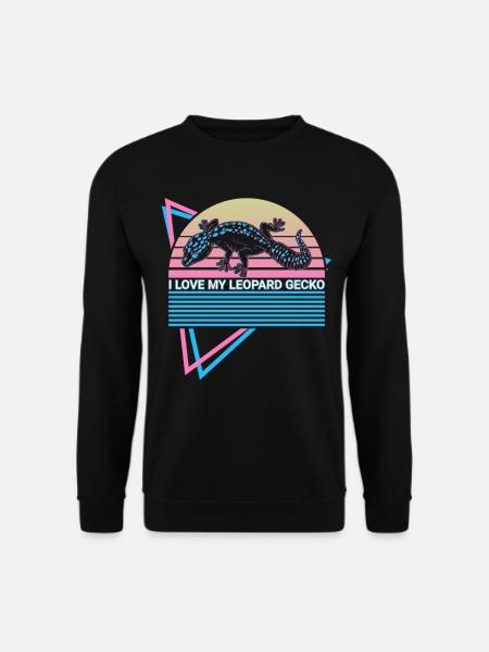 Leopard Gecko Retro - Unisex Sweatshirt - black