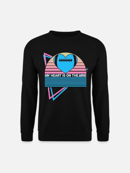 Football Lineman Retro - Unisex Sweatshirt - black