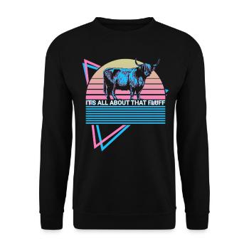 Livestock Retro - Unisex Sweatshirt - black - Front - Alina (178cm) & Michal (187cm)