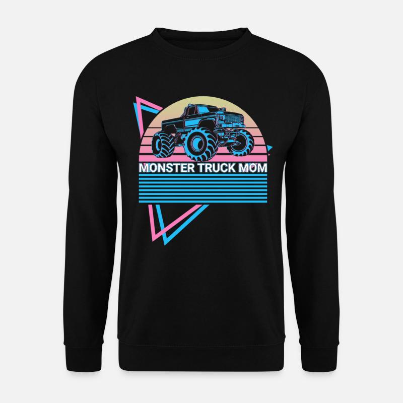 Monstertruck Mama Retro - Unisex Pullover - Schwarz