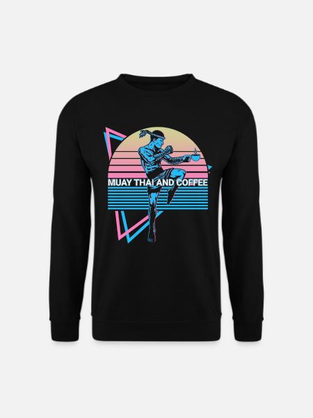 Muay Thai Kickboxing Retro - Unisex Sweatshirt - black