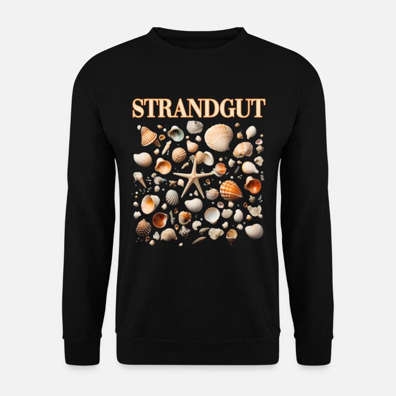 Strandgut Muscheln Seestern Strand Sammeln - Unisex Pullover - Schwarz