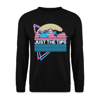 Narwal Retro - Unisex Pullover - Schwarz - Vorne - Alina (178cm) & Michal (187cm)