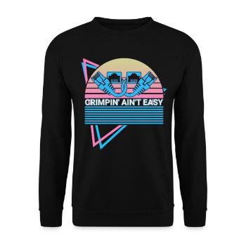 Network Technology Retro - Unisex Sweatshirt - black - Front - Alina (178cm) & Michal (187cm)