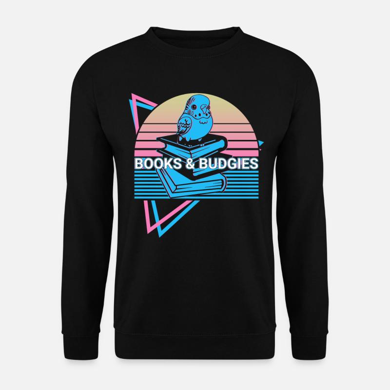 Wellensittich Sittich Retro - Unisex Pullover - Schwarz