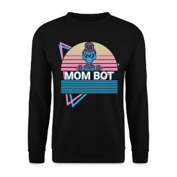 Robot Robotics Mama Retro - Unisex Sweatshirt - black - Front - Alina (178cm) & Michal (187cm)